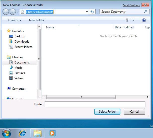 Adding the Quick Launch toolbar to Windows 7 Taskbar