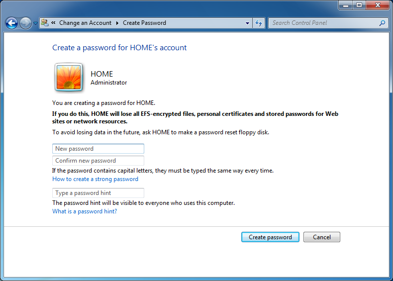 Create Valid Password How To Create a Password For a User Account in Windows 7 - ElMajdal.net