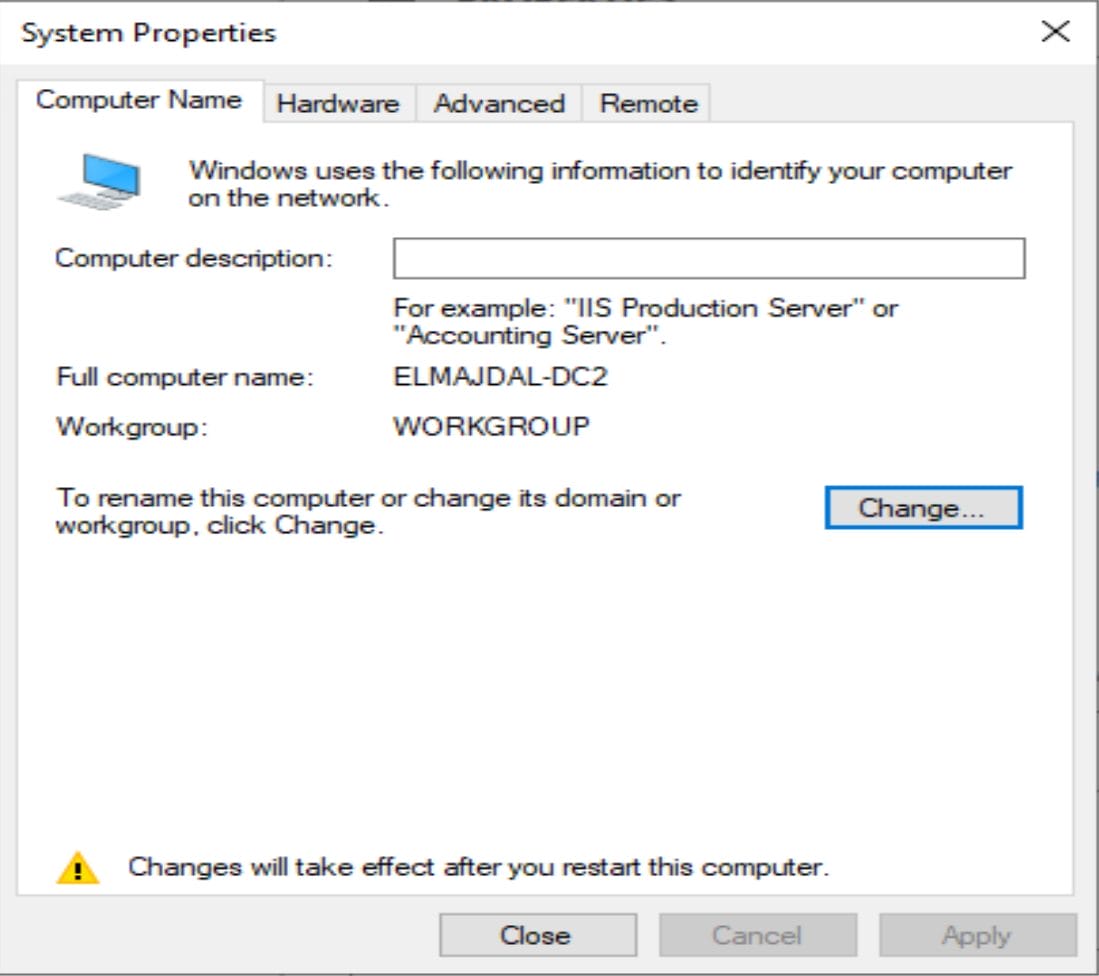 How To Change or Rename The Computer Name In Windows Server 2016/2019/2022