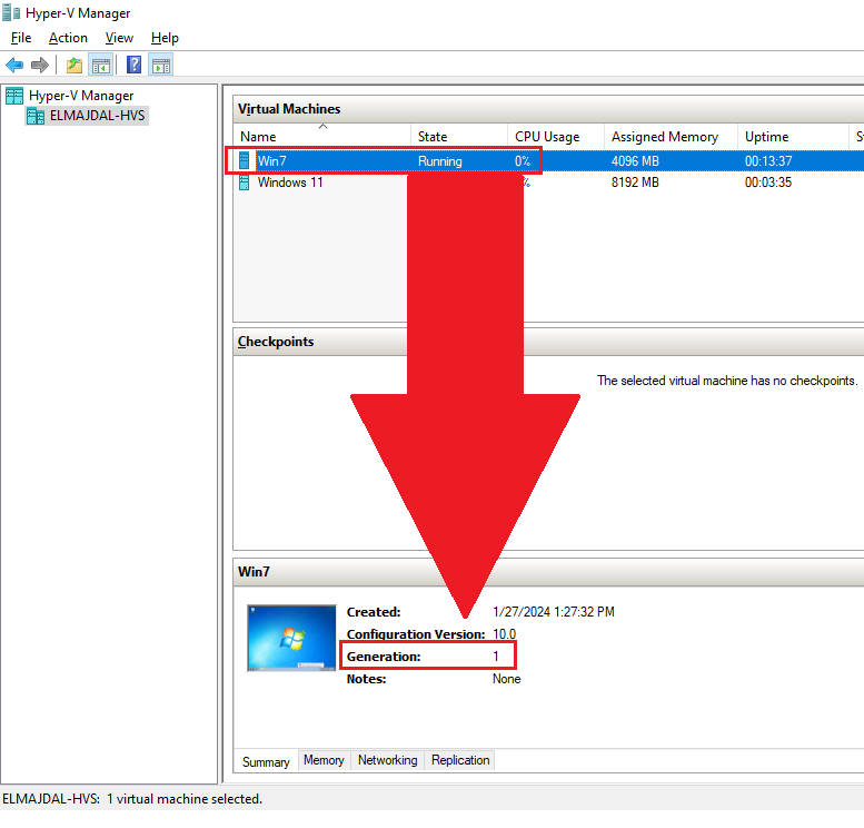 How To Identify If Hyper-V Virtual Machine is Generation 1 Or Generation 2