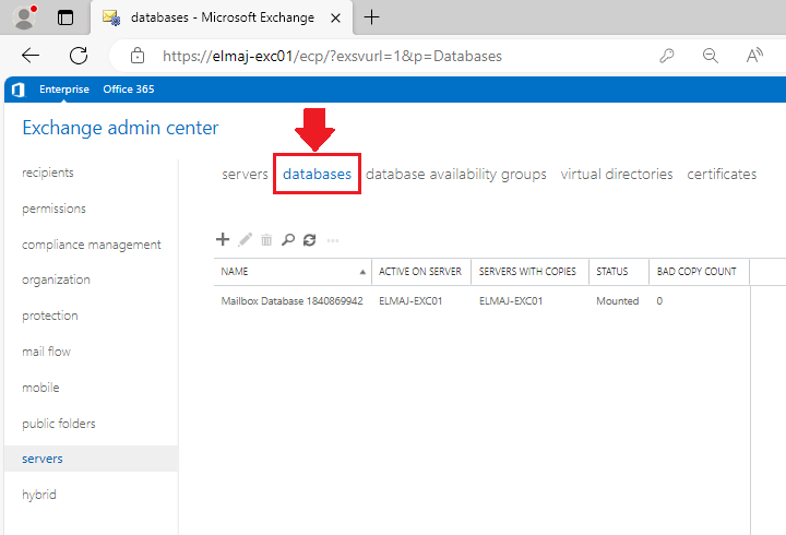 How To Rename A Mailbox Database In Exchange Server 2019 Using EAC