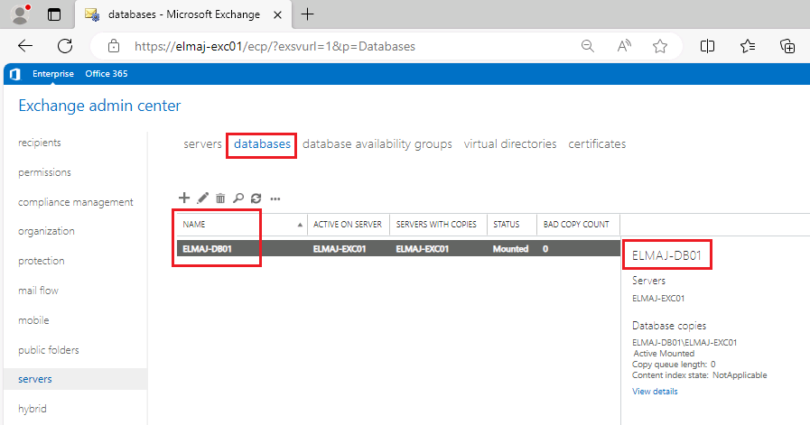 How To Rename A Mailbox Database In Exchange Server 2019 Using EAC
