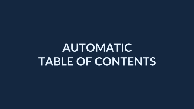 Create a Table of Contents in Word