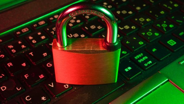 Cybersecurity visual illustrating protection against ransomware and unauthorized access